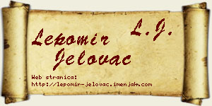Lepomir Jelovac vizit kartica